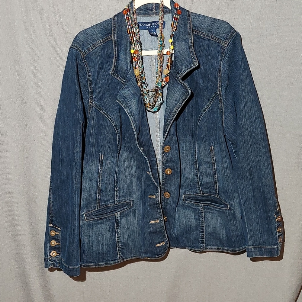 Bandolinoblu Denim Jacket Woman 2X